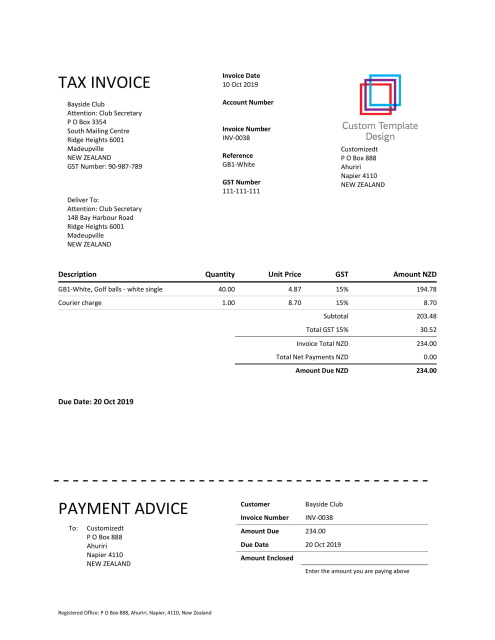 11+ Nz Invoice Template Gif